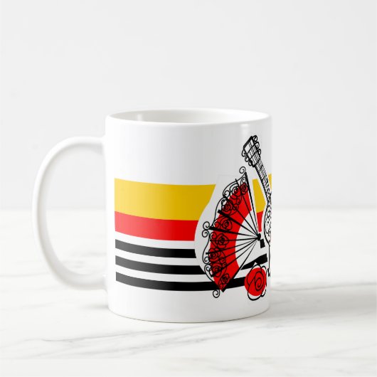 Spanish Souvenirs Classic Stripe Name Tasse (Links)