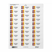 Spanish Souvenirs Classic Stripe Rücksendeadresse (Vorne)