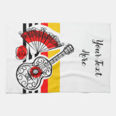 Spanish Souvenirs Classic Stripe Text vertikal Geschirrtuch (Horizontal)