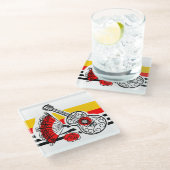 Spanish Souvenirs Classic Stripe Untersetzer Glas (Schrägansicht)