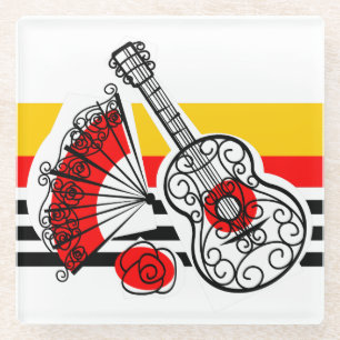 Spanish Souvenirs Classic Stripe Untersetzer Glas