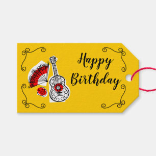 Spanish Souvenirs Corners Birthday horizontale Geschenkanhänger