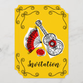 Spanish Souvenirs Corners Einladung vertikal (Vorne/Hinten)