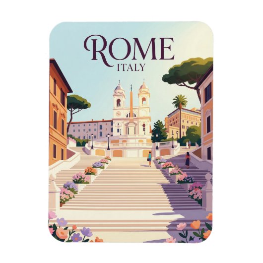 Spanish Steps Italy Magnet (Vertikal)