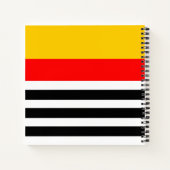 Spanish Stripe Classic Notebook Quadrat Notizblock (Rückseite)