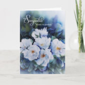 Spanish Sympathy Con Simpatia Blue Flowers Karte (Vorderseite)