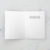 Spanish Sympathy Vase of Black and White Roses Karte (Innenseite)