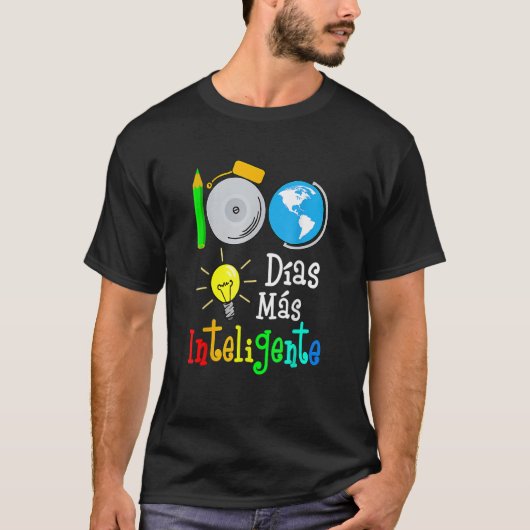 Spanish Teacher 100 Days Smarter 100th Day Of Scho T-Shirt (Vorderseite)