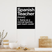 Spanish Teacher Definition Funny School Poster (Küche)