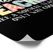 Spanish Teacher Like A Normal Teacher Only Way Coo Poster (Ecke)