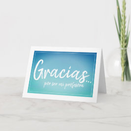 Spanish teacher thank you card dankeskarte