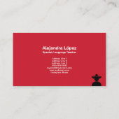 Spanish Teacher Visitenkarte (Rückseite)