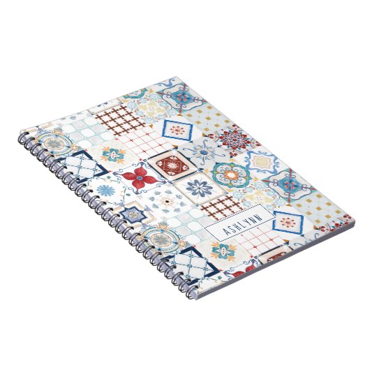 Spanish Tile Personalisiert Journal Notizblock (Rechte Seite)