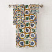 Spanish Tiles #2 #travel #pattern #wall #art Badhandtuch Set (Insitu)