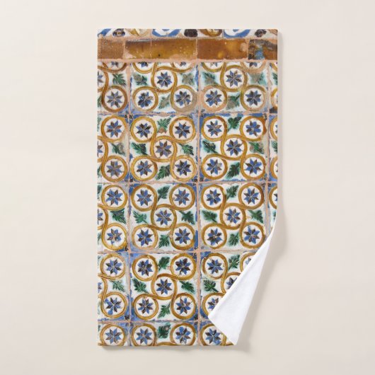 Spanish Tiles #2 #travel #pattern #wall #art Badhandtuch Set (Handtuch)