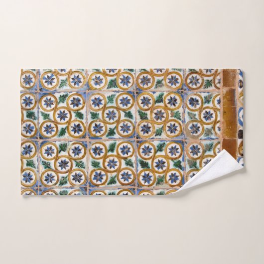 Spanish Tiles #2 #travel #pattern #wall #art Badhandtuch Set (Handtuch)