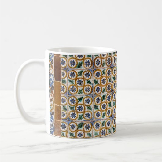 Spanish Tiles #2 #travel #pattern #wall #art Kaffeetasse (Links)