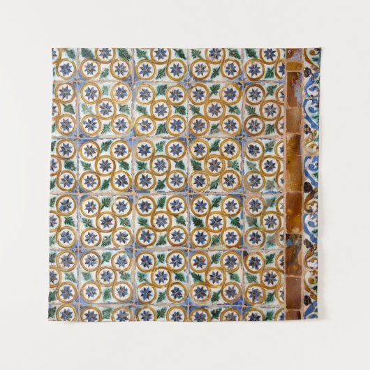 Spanish Tiles #2 #travel #pattern #wall #art Wandteppich (Vorderseite (Horizontal))