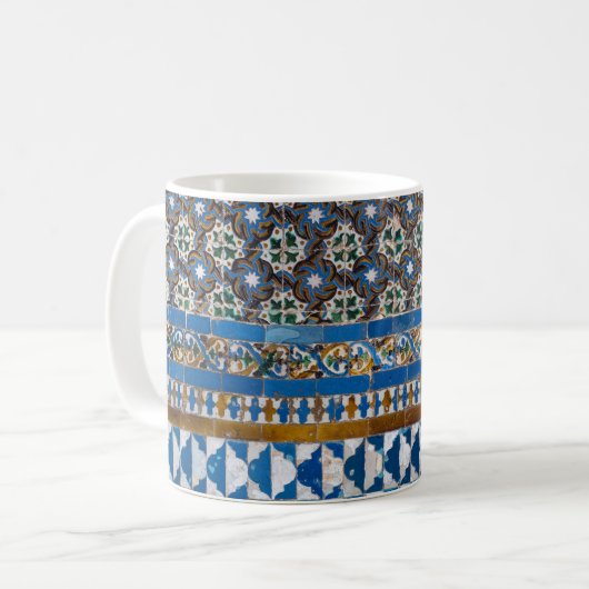Spanish Tiles #3 #travel #pattern #wall #art Kaffeetasse (Vorderseite Links)