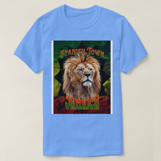 SPANISH TOWN Jamaica Rasta Lion Reggae T-Shirt (Design vorne)