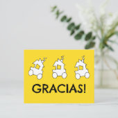 Spanish Train Birthday Vielen Dank Postkarte (Stehend Vorderseite)