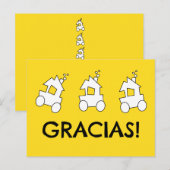 Spanish Train Birthday Vielen Dank Postkarte (Vorne/Hinten)