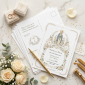 Spanish Virgin Mary Catholic Reserva la Fecha Postkarte