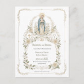 Spanish Virgin Mary Catholic Reserva la Fecha Postkarte (Vorderseite)