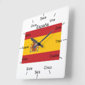 Spanish Wall Clock Quadratische Wanduhr (Winkel)