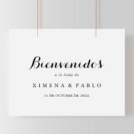 Spanish Wedding Bienvenidos Sign Poster
