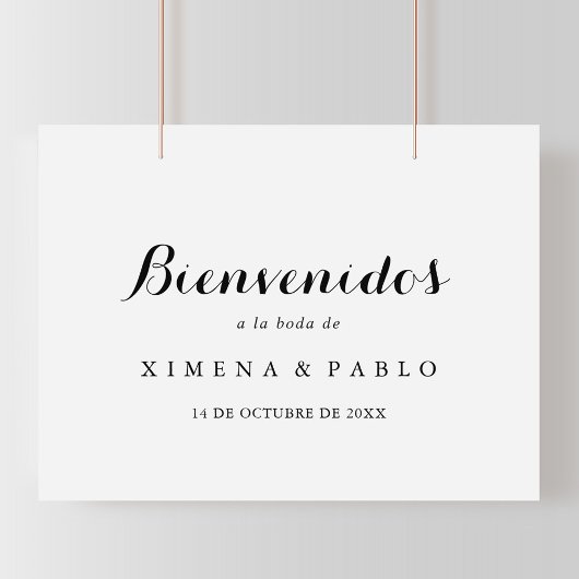 Spanish Wedding Bienvenidos Sign Poster