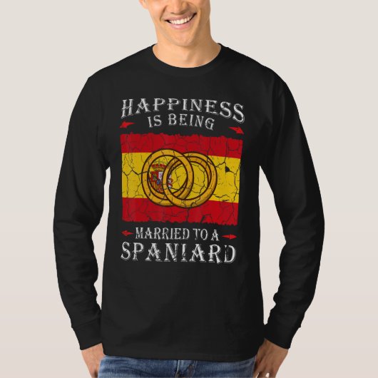 Spanish Wedding Kingdom of Spain Roots Spaniard Fl T-Shirt (Vorderseite)