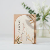 Spanish Wedding Thank You Card Einladung (Stehend Vorderseite)