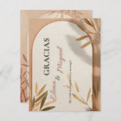 Spanish Wedding Thank You Card  Einladung (Vorne/Hinten)
