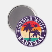 Spanish Wells Island Bahamas Souvenirs 60er Magnet (Vorderseite/Rückseite)