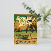 Spanish Wells Island Bahamas Souvenirs 60er Postkarte (Stehend Vorderseite)