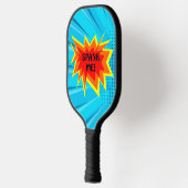 Spank Me Funny Blue Smack Talk Serve Pickleball Schläger (Links)