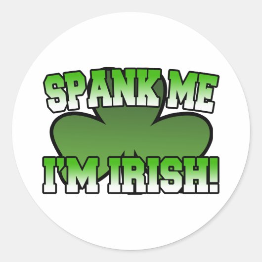 Spank Me I'm Irish Sticker (Vorderseite)