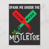 Spank mich unter dem Mistletowein Weihnachtssüßer Postkarte (Vorderseite)