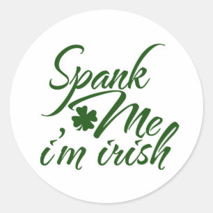 Spank mir, ich irisch runder aufkleber
