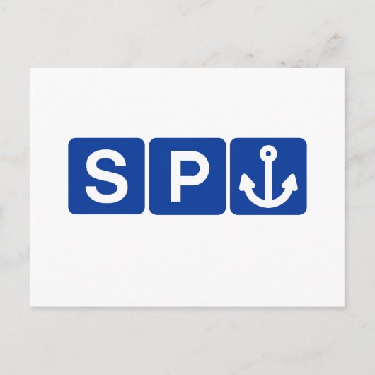 Spanker Symbol Joke Postkarte (Vorderseite)