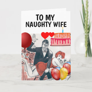 SPANKING BIRTHDAY CARD FÜR NAUGHTY EHEFRAU KINKY F KARTE
