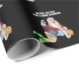 SPANKING SANTA CHRISTMAS WRAPPING PAPIER FÜR DIE E GESCHENKPAPIER