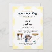 Spanne und Fixierung Honey Do Gelbpaare Dusche Einladung (Vorderseite)