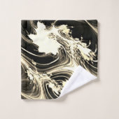 Spannende Fraktal-Verbindung von hellen beigen Str Badhandtuch Set (Waschlappen)