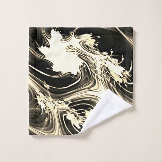 Spannende Fraktal-Verbindung von hellen beigen Str Badhandtuch Set (Waschlappen)