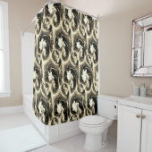 Spannende Fraktal-Verbindung von hellen beigen Str Duschvorhang (Beispiel)