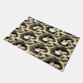 Spannende Fraktal-Verbindung von hellen beigen Str Fußmatte (Schrägansicht)