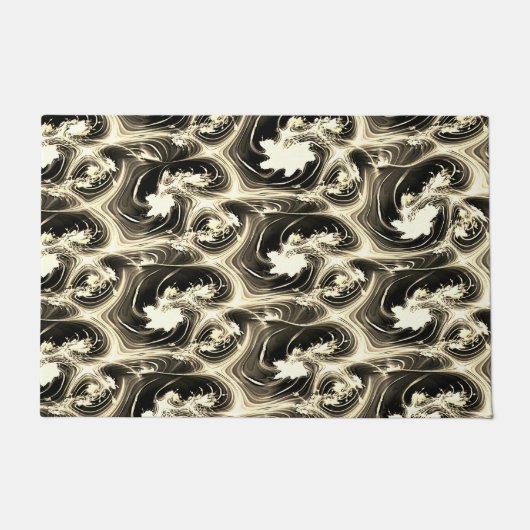 Spannende Fraktal-Verbindung von hellen beigen Str Fußmatte (Vorderseite)