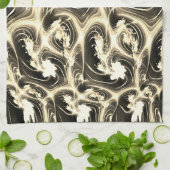 Spannende Fraktal-Verbindung von hellen beigen Str Geschirrtuch (Gefaltet)